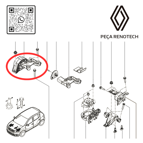112103231R  COXIM DO MOTOR DIREITO MOTOR  2.0 16V F4R DUSTERSANDERO RS  RN 03231R-I